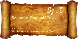Szohner Dagomér névjegykártya